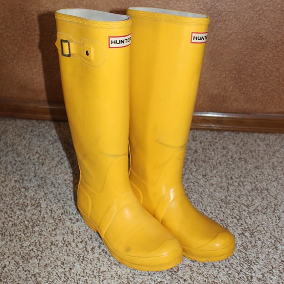 Hunter Shoes - Hunter Yellow Rubber Boots